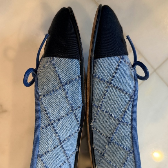 CHANEL Denim Quilted Ballet Flats 36 1/2 - Picture 7 of 10